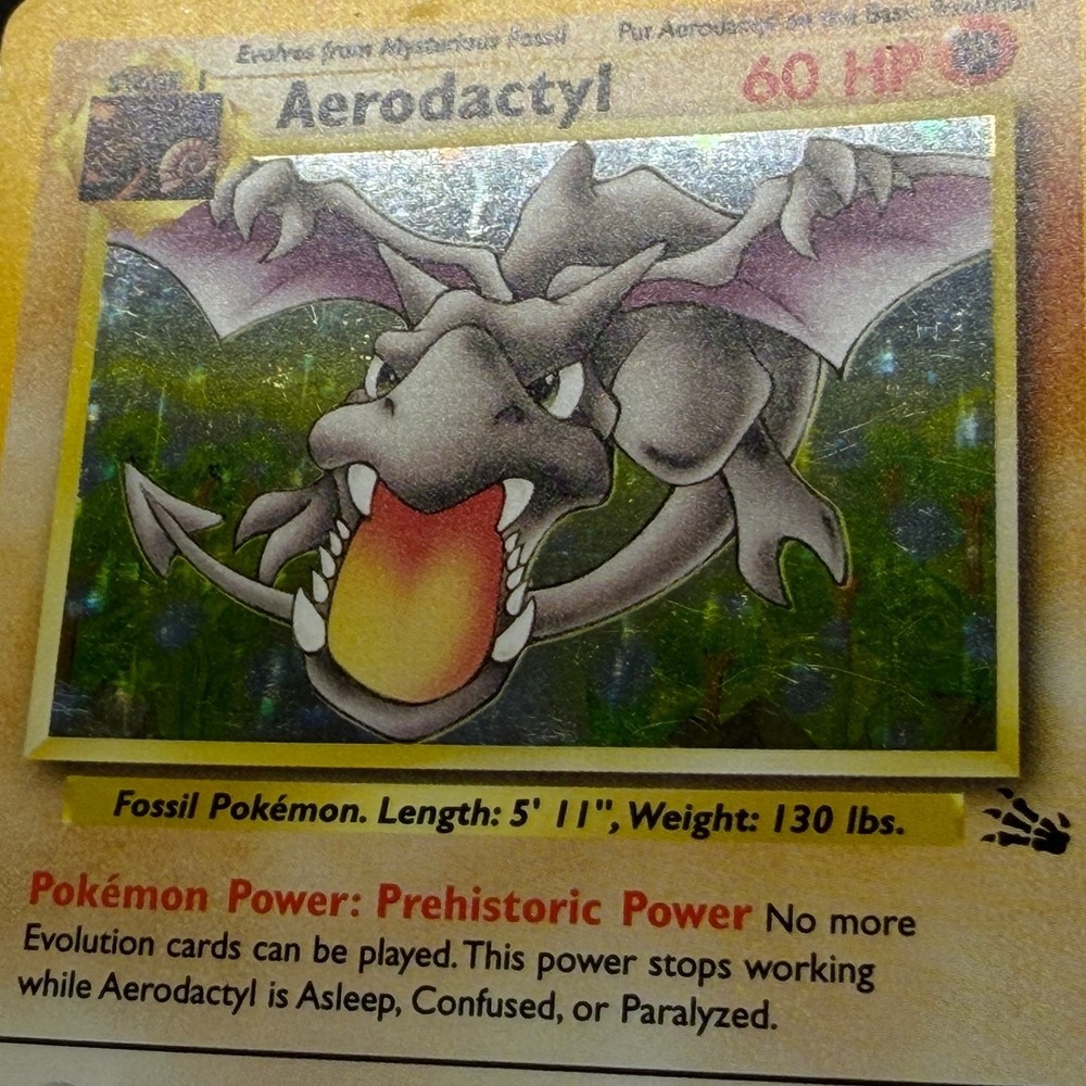 Aerodactyl Fossil Holo Rare #1 1999 Pokémon Card LP - Picture 7 of 13